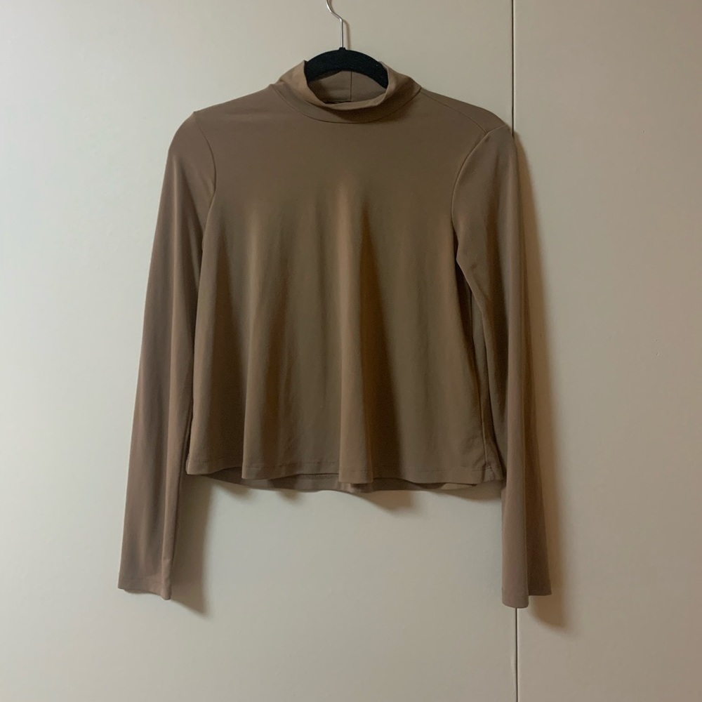 Tan Turtle Neck Blouse